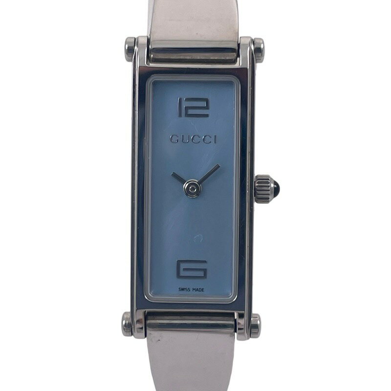 【中古】【GUCCI】グッチ バングルウォッチ 1500L 腕時計 ステンレススチールレディース クオーツ　スクエア　