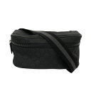 【中古】【GUCCI】グッチ GGナイロン 2WAYバッグ 449182 ウエストバッグ メンズ ショルダー ヒップバッグ 黒 ブラック レディース