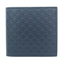 【中古】【GUCCI】グッチ マイクログッチシマ 150413 二つ折り財布 レザー メンズ ネイビー 紺 2つ折り(4)