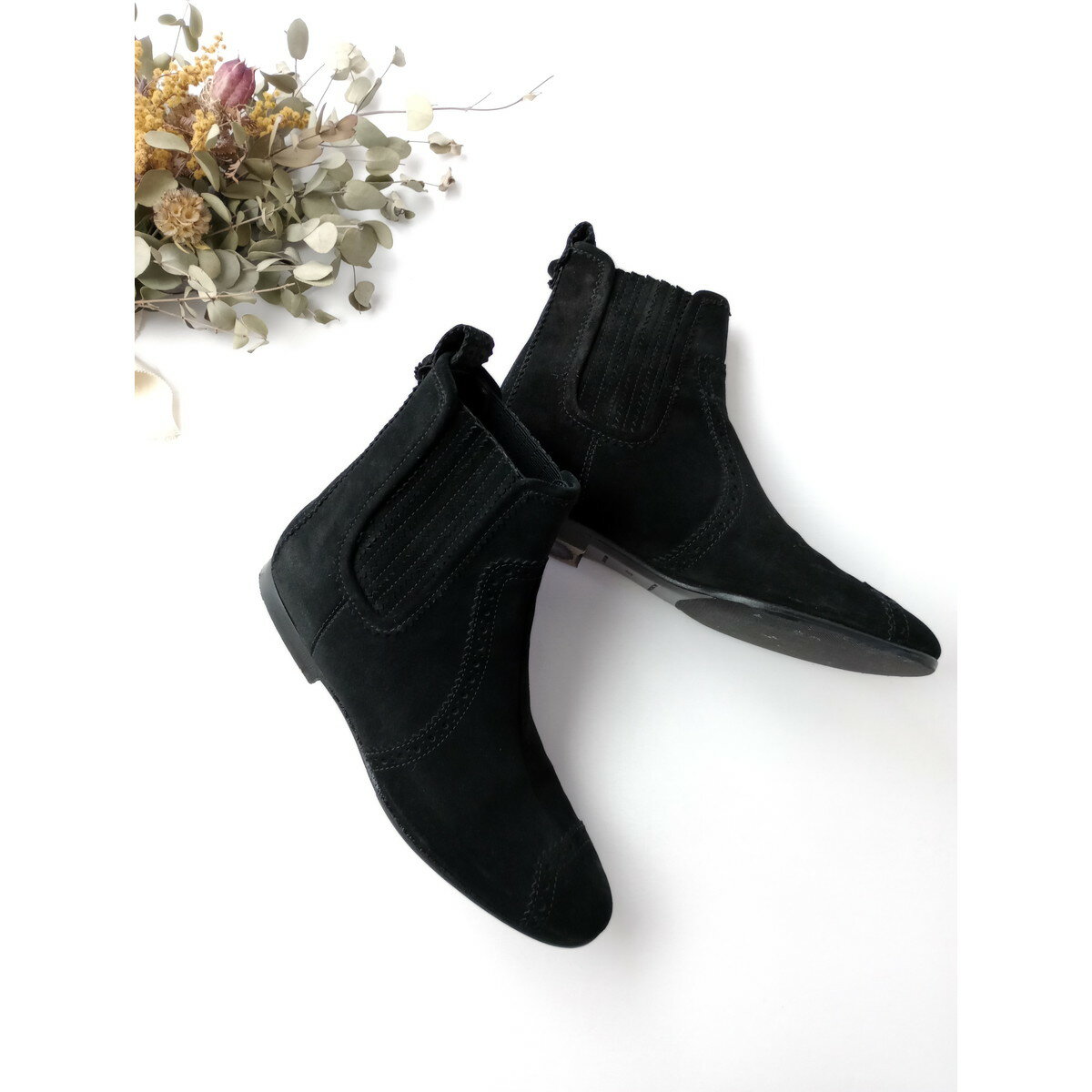 BALENCIAGA PARIS バレンシアガ ショートブーツ 靴 黒 ブラック【中古】