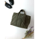 エバゴス ebagos キャンバス カーキ 藤 かご バッグ スクエア【中古】