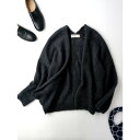 22AW evam eva エヴァムエヴァmohair silk cardigan モヘア シルク ニット カーディガン グレー【中古】
