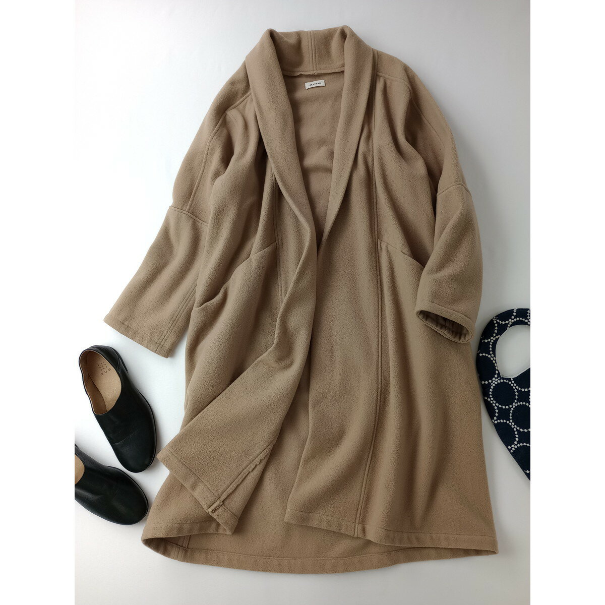 MITTAN ミッタン ノーカラーコート レディース MITTAN（ミッタン）の「MITTAN 半纏ロングコート（）」 - WEAR