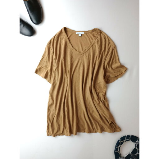 JAMES PERSE ジェームスパース 半袖 カットソー トップス イエロー マスタード 3【中古】 JAMES PERSE ジェームスパース 半袖 カットソー トップス イエロー マスタード 3【中古】