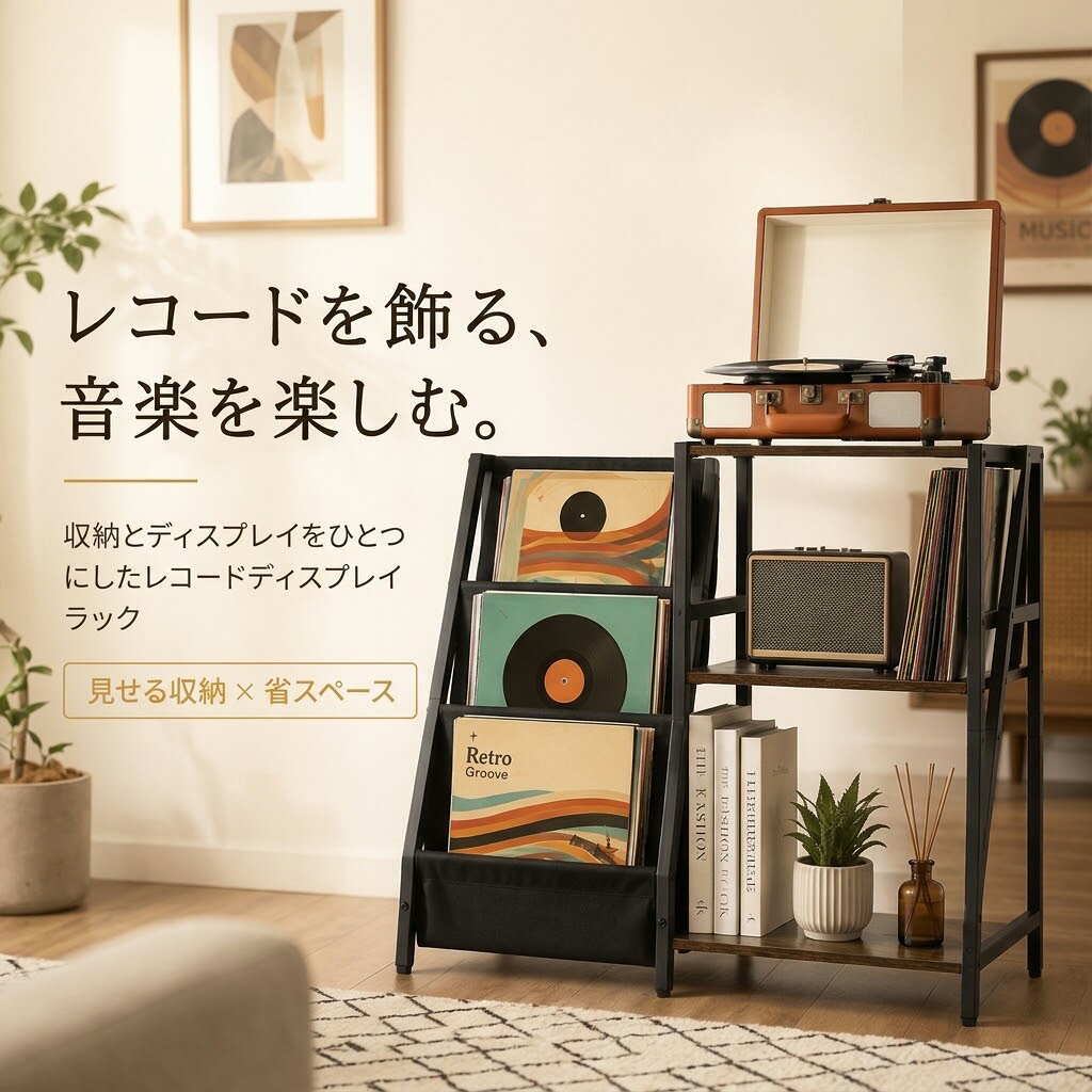 楽天市場】レコードラック 3段の通販