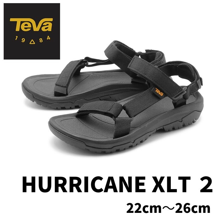テバ TEVA サンダル スポーツサンダル メンズ レディース スリッポン スポサン ブラック 黒 ハリケーン XLT2 HURRICANE 厚底 ヒール ビーチ 歩きやすい 痛くない シンプル 大人 男性 人気 アウトドア 海 海遊び 川 川遊び おしゃれ 女の子 男の子のサムネイル