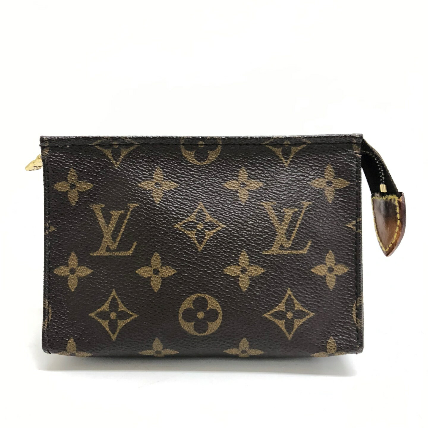 LOUIS VUITTON/ルイヴィトン M47546 ポッシュトワレット15 コスメポーチ モノグラム ポシェット ブラウン ユニセックス