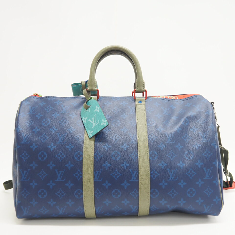 ヴィトン ボストンバッグ LOUIS VUITTON/ルイヴィトン M43855 キーポル バンドリエール45 モノグラムパシフィック ボストンバッグ ブルー ユニセックス