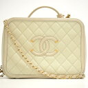 シャネル CHANEL/シャネル CCフィリグリー　バニティ ココマーク ショルダーバッグ ベージュ レディース