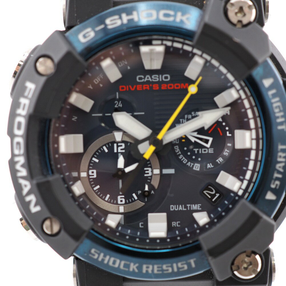 CASIO/カシオ GWF-A1000C-1AJF B49F64 ショック フロッグマン ソーラー 青文字盤 腕時計 ブラック メンズ