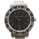 BVLGARI/ブルガリ BB23SS ブルガリブルガリ クオーツ QZ 黒文字盤 腕時計 シルバー レディース