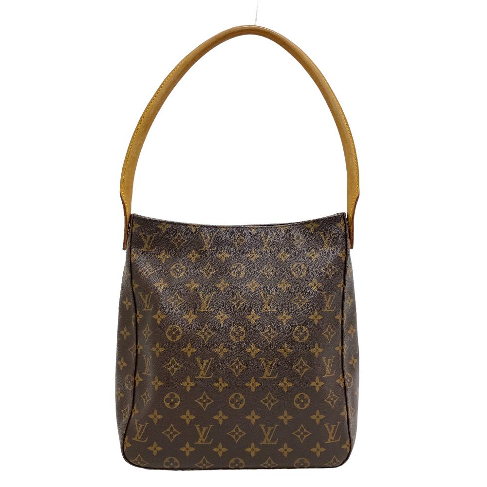 LOUIS VUITTON/ルイヴィトン M51145 ルーピングGM モノグラム ショルダーバッグ ブラウン レディース