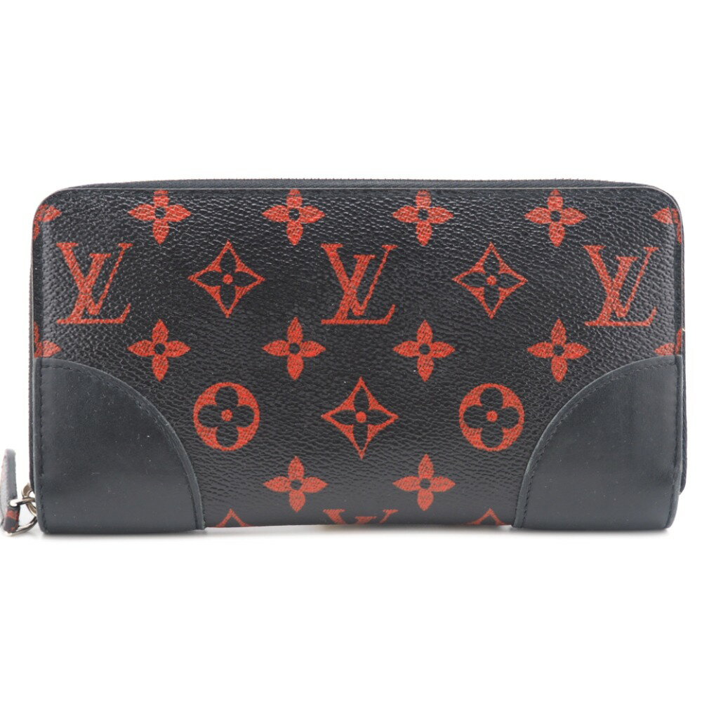 LOUIS VUITTON/ルイヴィトン M60974 ジッピーウォレット モノグラムルージュ 長財布 ブラック メンズ