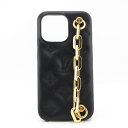 LOUIS VUITTON/ルイヴィトン M81392 バンパー クッサン iPhoneケース iPhone13Pro チェーン モノグラム 携帯・スマホアクセサリー ブラック レディース