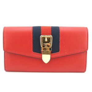 GUCCI/グッチ 476084 シェリーライン 長財布 レッド レディース