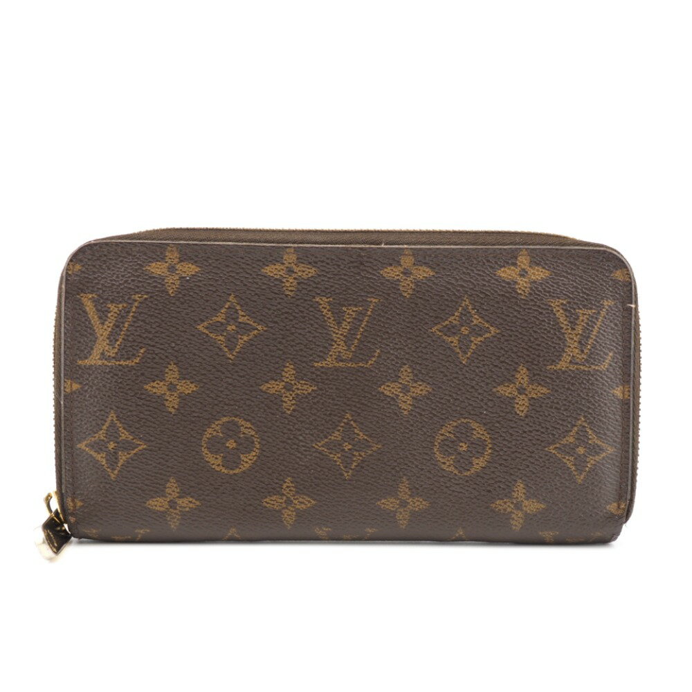 LOUIS VUITTON/ルイヴィトン M42616 ジッピーウォレット ラウンドファスナー モノグラム 長財布 ブラウン レディース