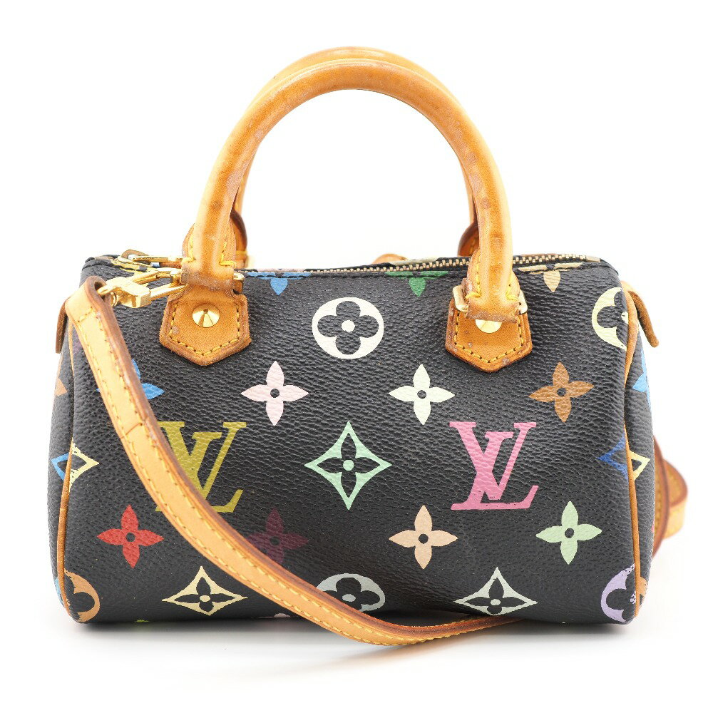 LOUIS VUITTON/ルイヴィトン M92644 ミニスピーディー ミニボストンバッグ モノグラム マルチカラー ハンドバッグ ブラック レディース