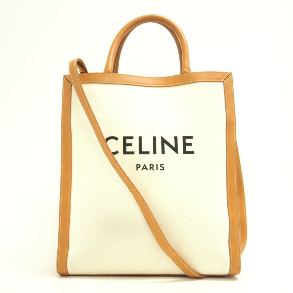 CELINE/セリーヌ バーティカルカバ 2wayショルダーバッグ ハンドバッグ ベージュ レディース