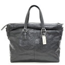 COACH/コーチ Op Art Leather Business Tote ビジネスバッグ ブラック メンズ