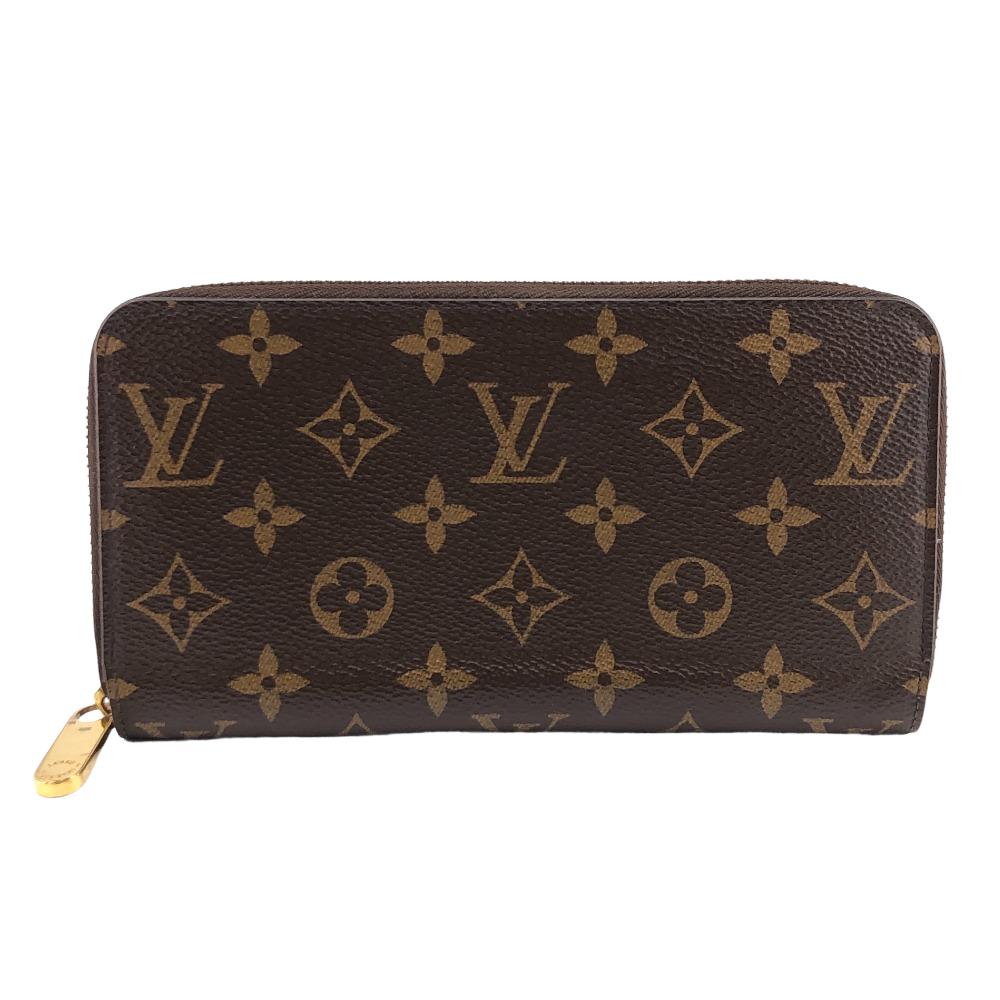 LOUIS VUITTON/ルイヴィトン M41895 ジッピーウォレット ラウンドファスナー モノグラム 長財布 ブラウン レディース