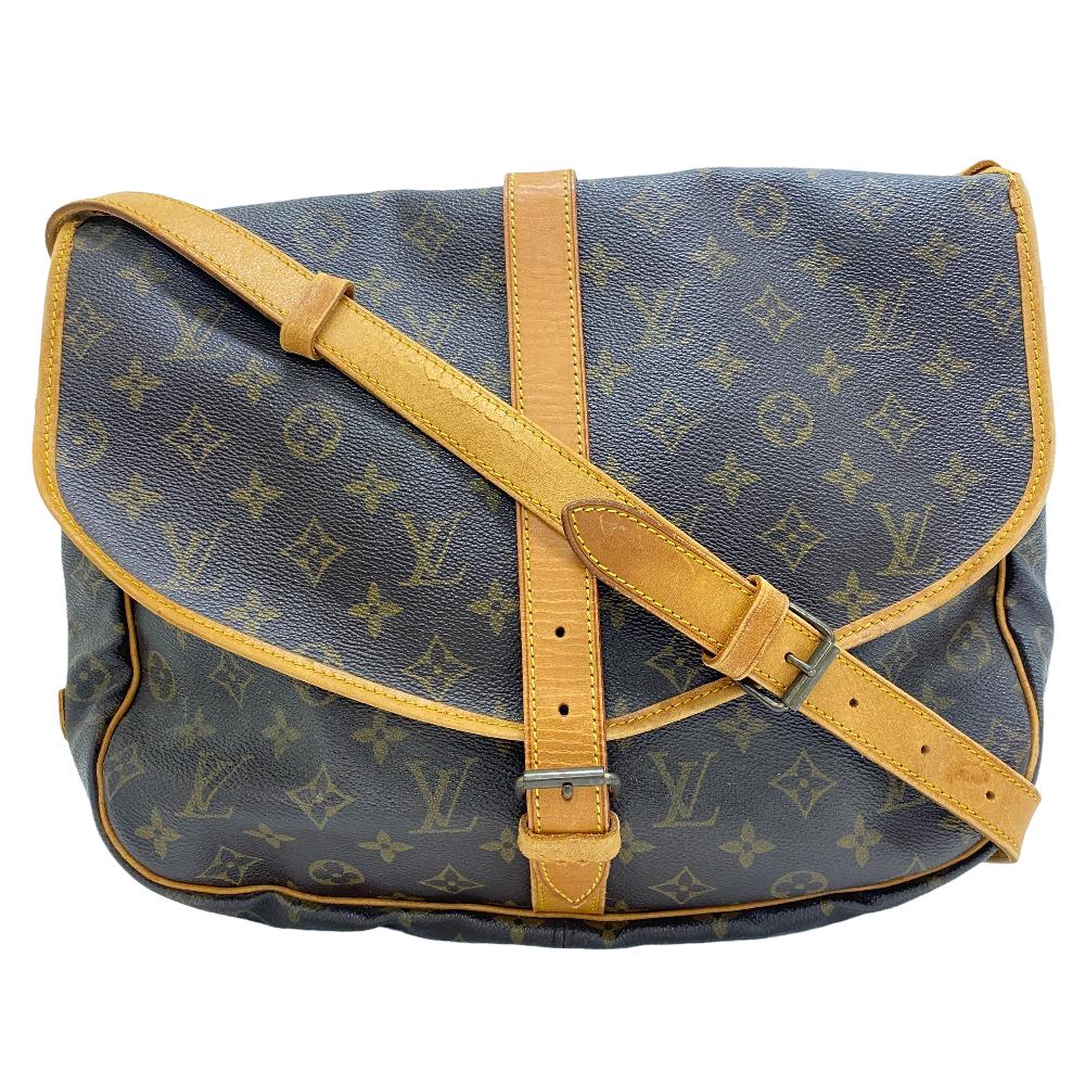 LOUIS VUITTON/ルイヴィトン M42254 ソミュール35 モノグラム ショルダーバッグ ブラウン レディース