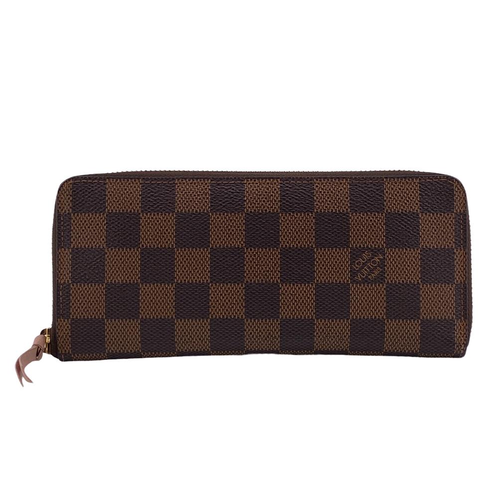 LOUIS VUITTON/ルイヴィトン N41626 ポルトフォイユクレマンス ラウンドファスナー ダミエ 長財布 ブラウン ユニセックス