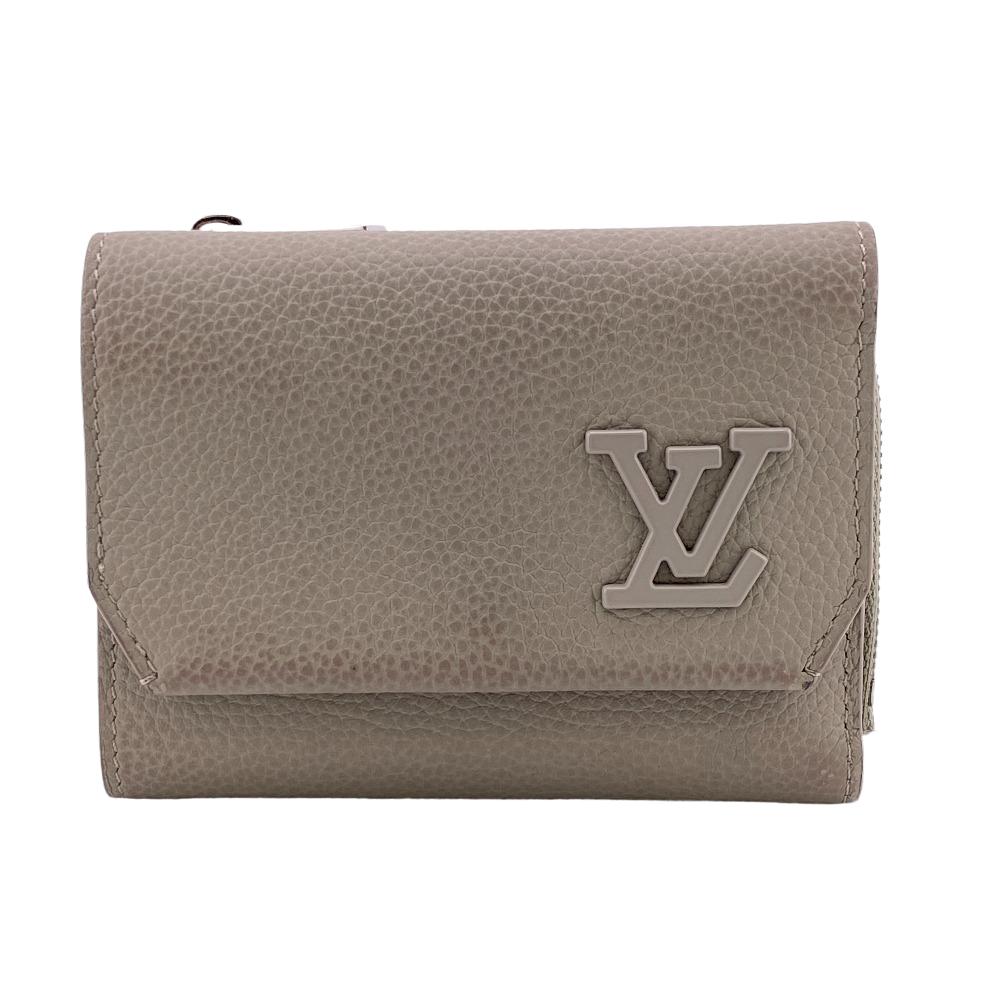 LOUIS VUITTON/ルイヴィトン M82410 ポルトフォイユ パイロット LVエアログラム ジップ 三つ折り財布 グレー ユニセックス