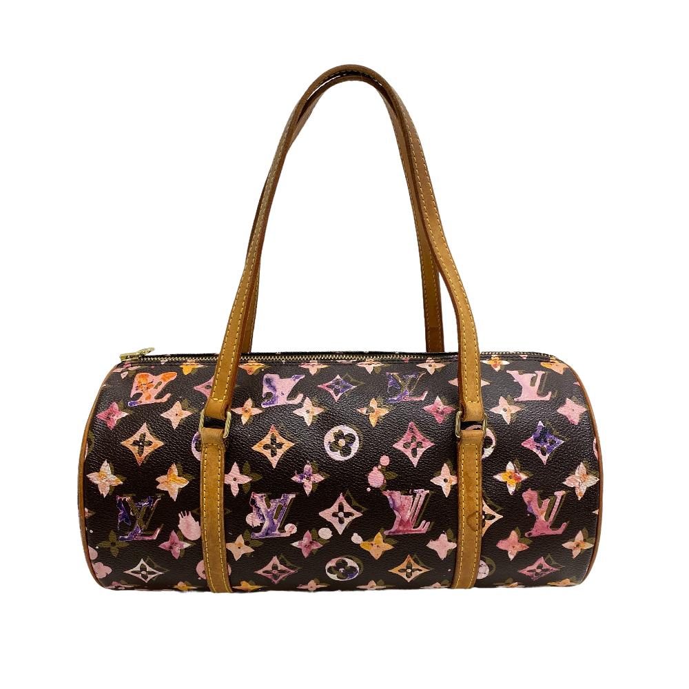 ルイヴィトン ハンドバッグ（レディース） LOUIS VUITTON/ルイヴィトン M95753 パピヨン30 筒型 モノグラム ウォーターカラー ハンドバッグ マロン レディース