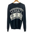 VERSUS VERSACE/ヴァルサスヴェルサーチ 1002719 メデューサ ウール 48 ニット ブラック メンズ