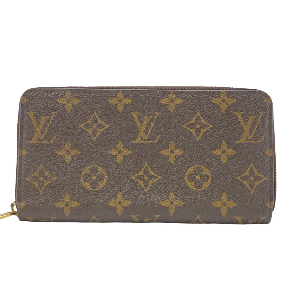 LOUIS VUITTON/ルイヴィトン M41895 ジッピーウォレット ラウンドファスナー モノグラム 長財布 ブラウン レディース