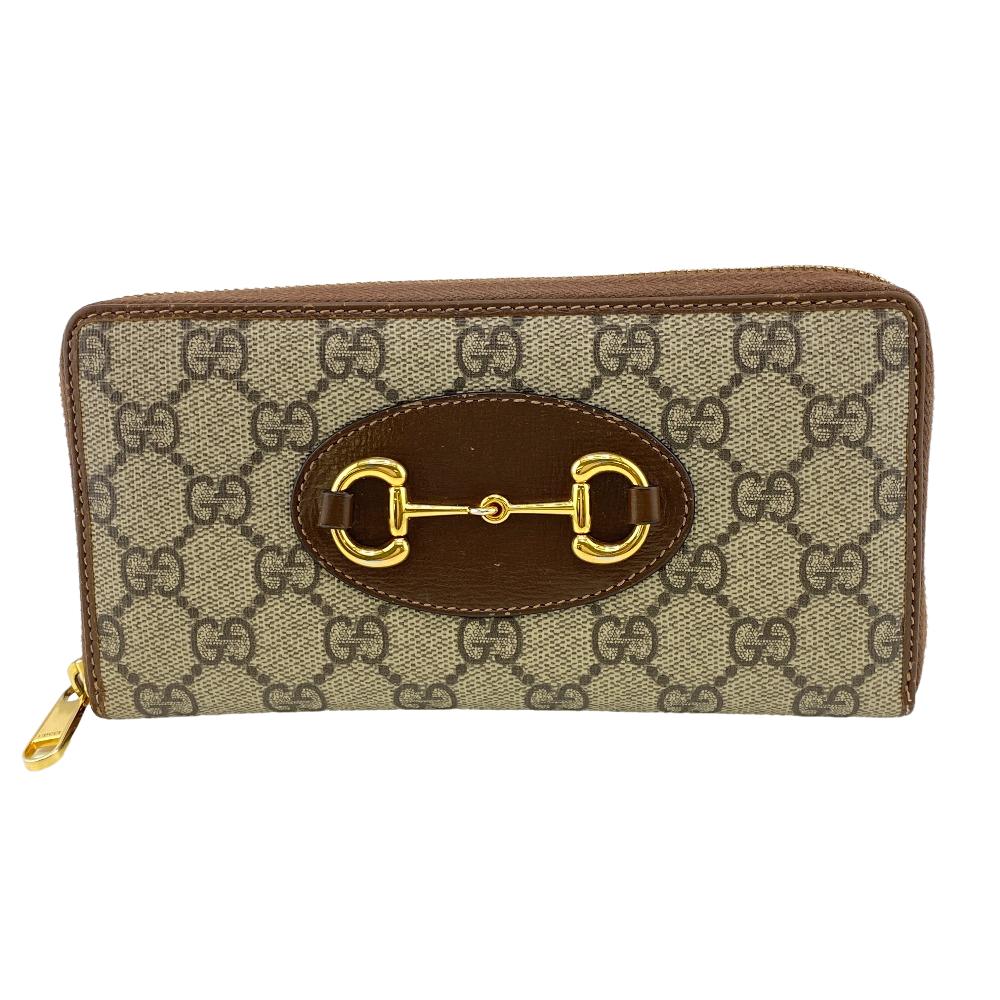 グッチ 長財布 レディース GUCCI/グッチ 621889 ホースビット ラウンドファスナー 長財布 ブラウン レディース