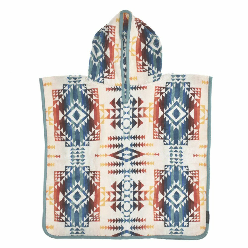 PENDLETON/ペンドルトン CHILD JACQUARD HOODED TOWEL PILOT ROCK IVORY ポンチョ マルチカラー キッズ