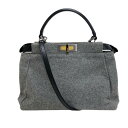 ハンドバッグ FENDI/フェンディ 8BN226 ピーカブー レギュラー 2way ショルダーバッグ ハンドバッグ グレー レディース