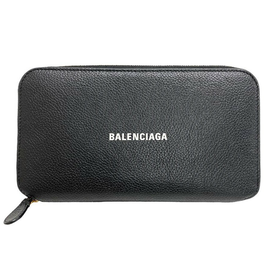 バレンシアガ 財布（レディース） BALENCIAGA/バレンシアガ 655741 CASH ラウンドファスナー 長財布 ブラック レディース