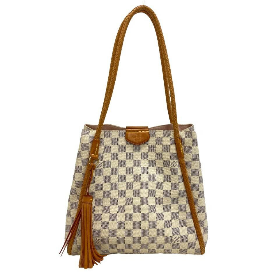 ルイヴィトン バッグ ダミエ（レディース） LOUIS VUITTON/ルイヴィトン N44027 プロプリアノ ダミエアズール ハンドバッグ ホワイト レディース