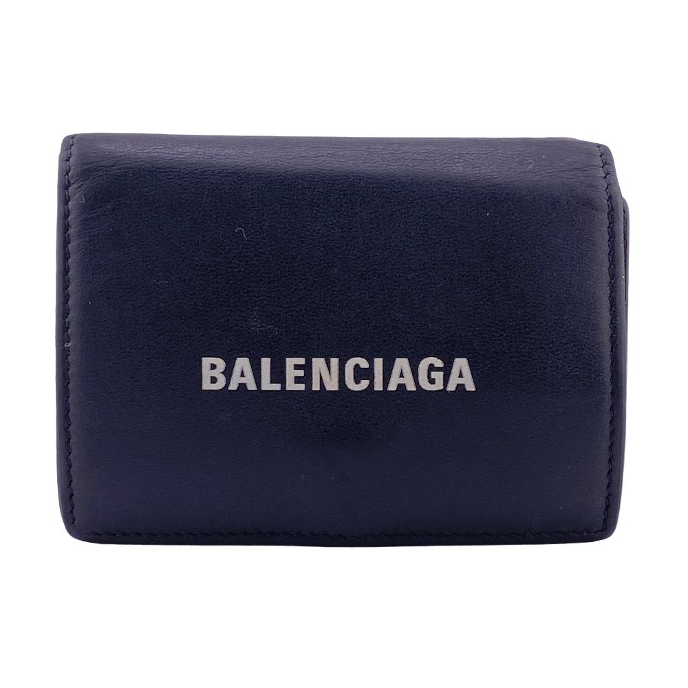 バレンシアガ 三つ折り財布 レディース BALENCIAGA/バレンシアガ 594312 エブリデイ 三つ折り財布 ブラック ユニセックス