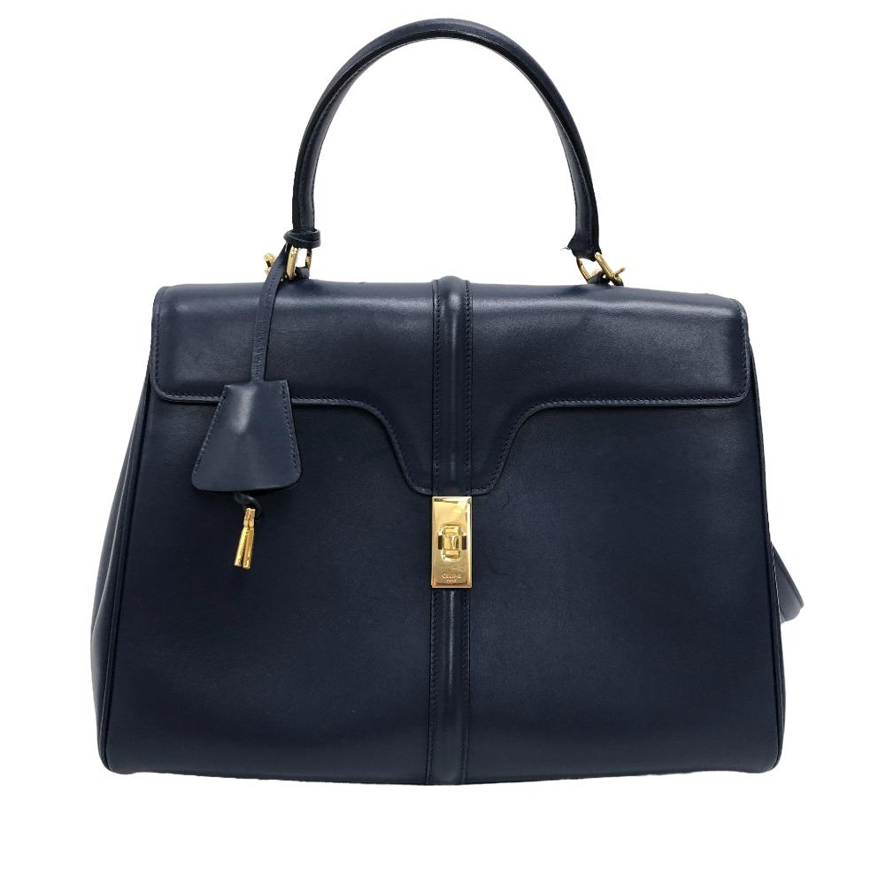 セリーヌ ハンドバッグ CELINE/セリーヌ 2WAYハンドバッグ ショルダーバッグ ネイビー レディース