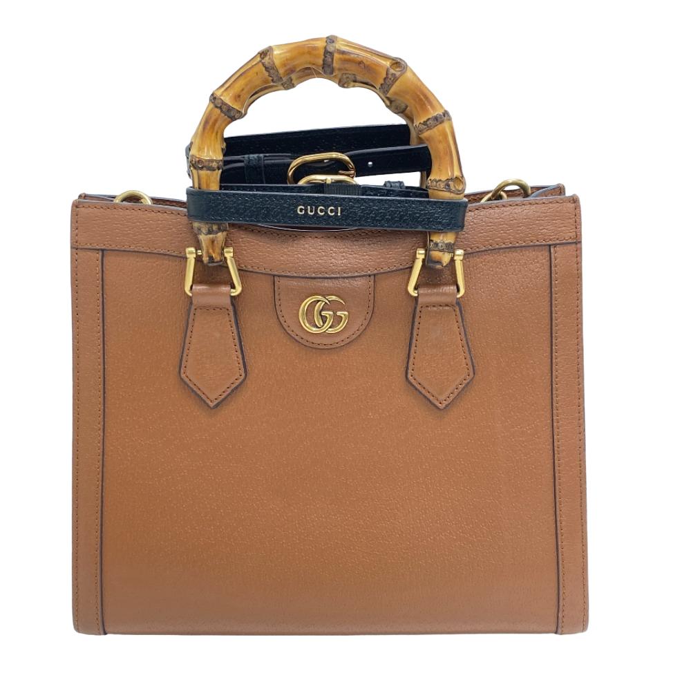 GUCCI/グッチ 702721 ダイアナ 2way バンブー ショルダーバッグ ブラウン レディース