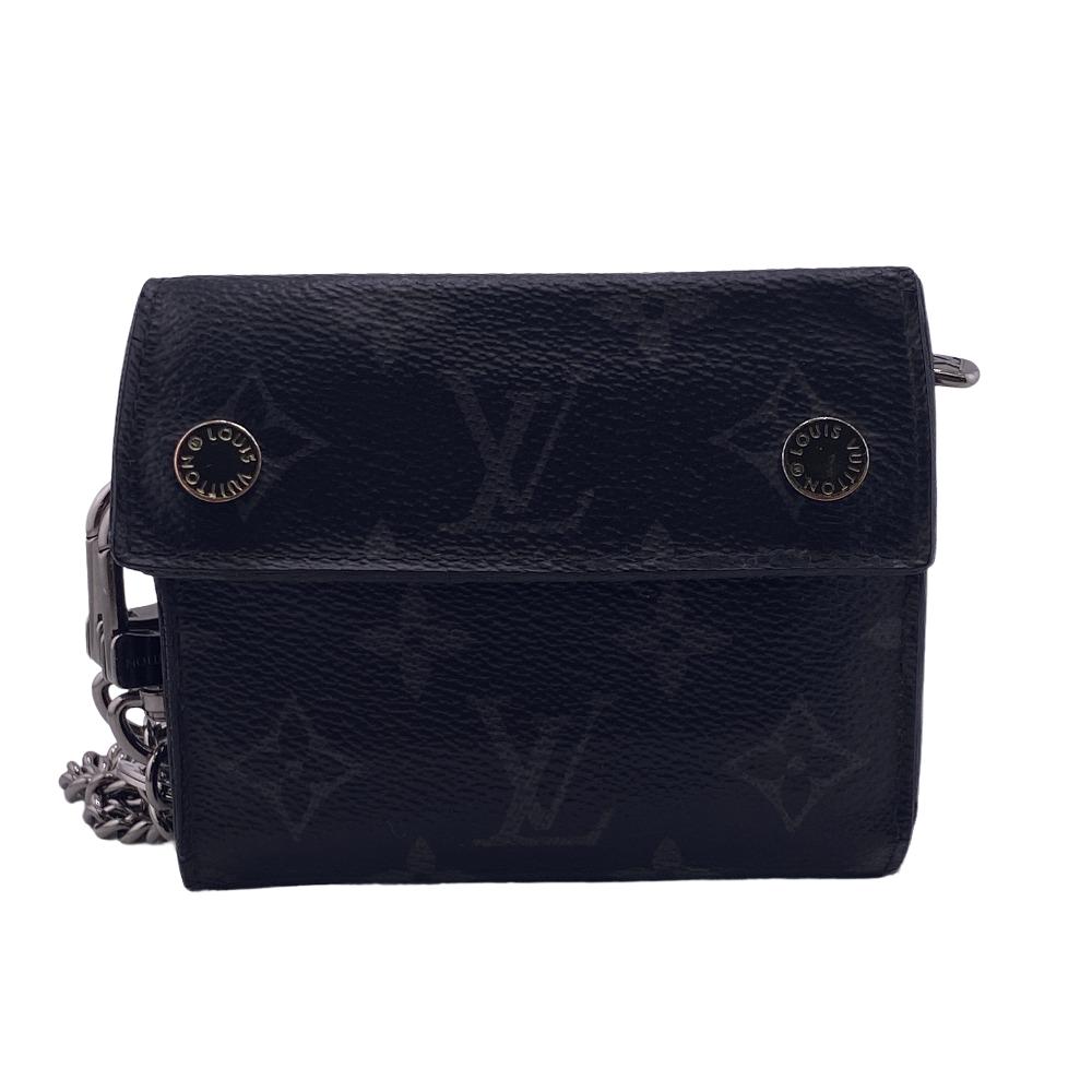 ルイヴィトン モノグラム財布（メンズ） LOUIS VUITTON/ルイヴィトン M63510 エクリプス モノグラム 三つ折り財布 ブラック メンズ