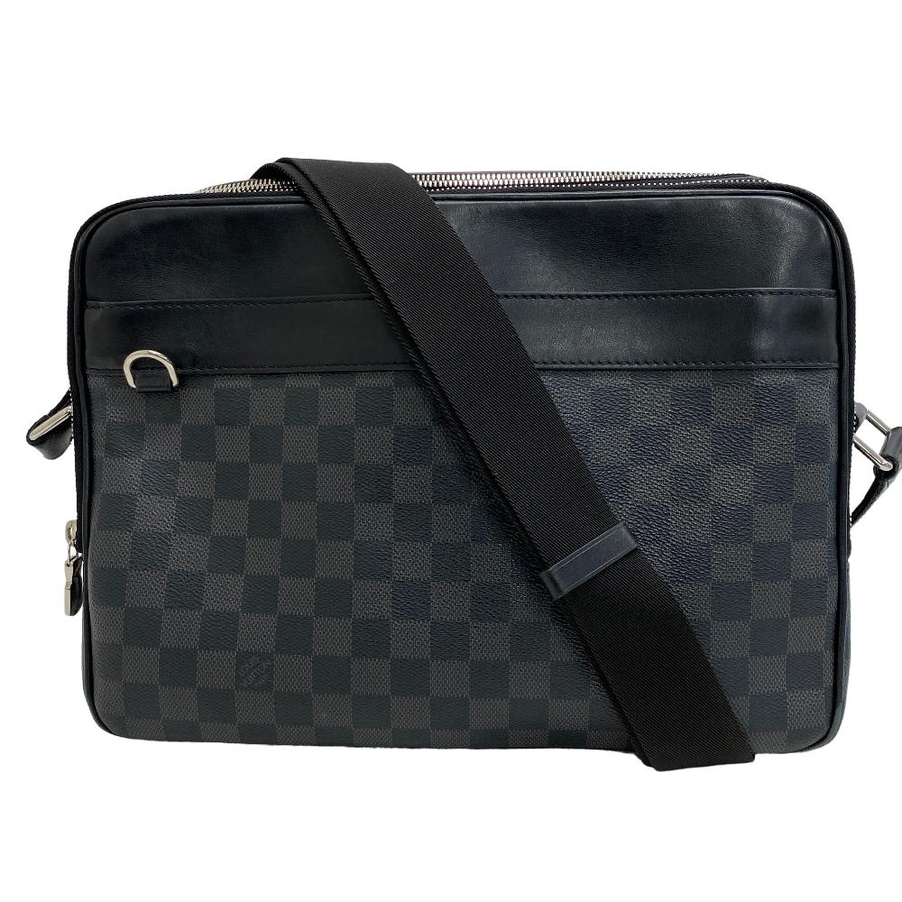 ダミエ LOUIS VUITTON/ルイヴィトン N40088 トロカデロ メッセンジャーMM ダミエ グラフィット ショルダーバッグ ブラック メンズ