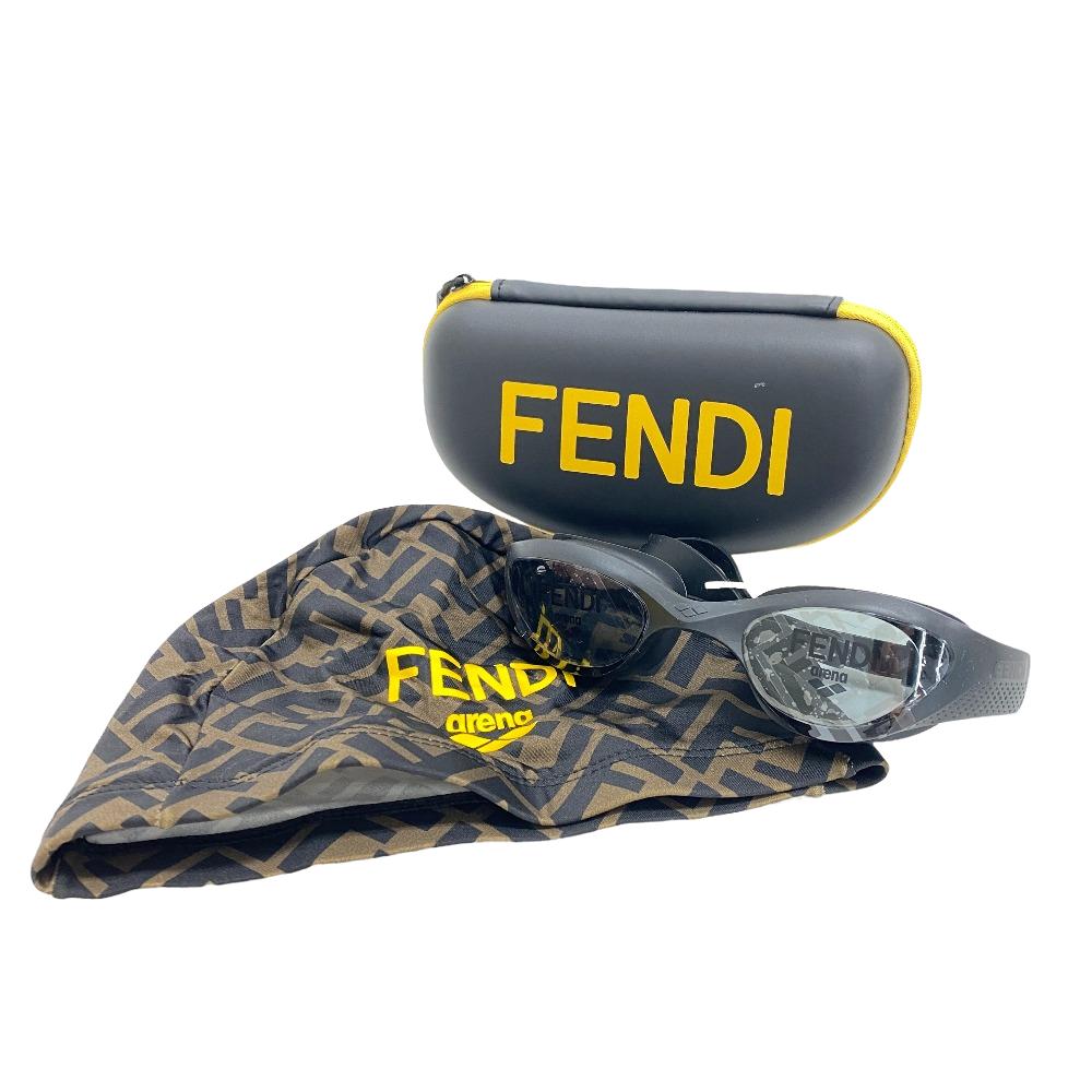 FENDI/フェンディ スイミングキャップ ゴーグル FFロゴ その他小物 ブラウン ユニセックス