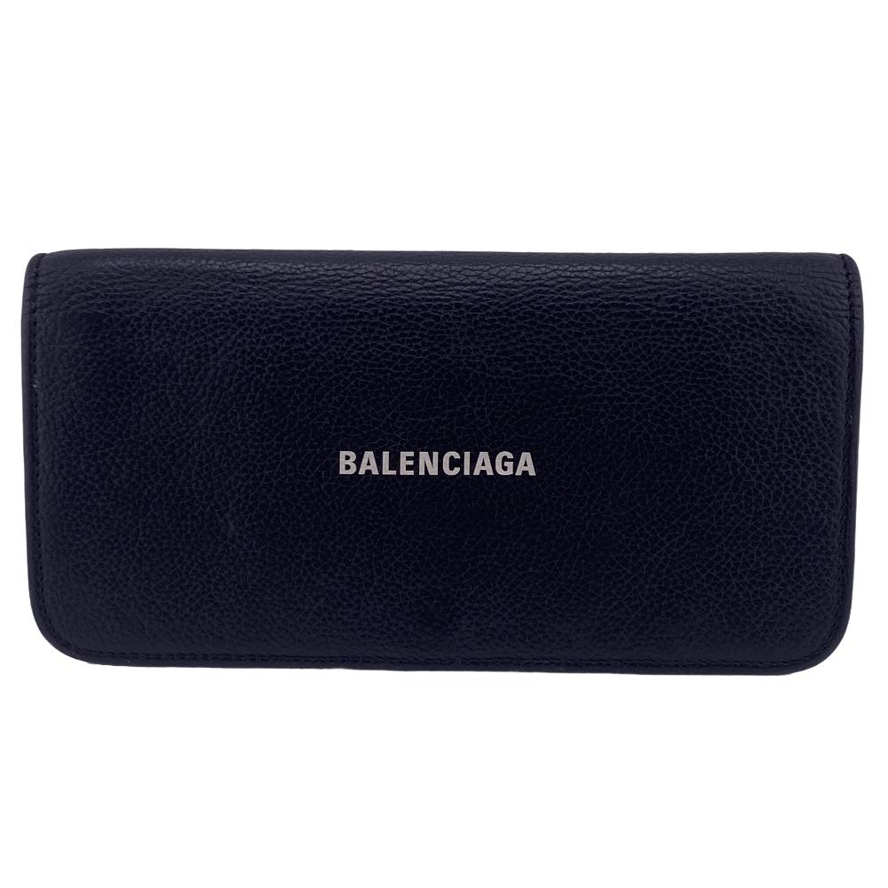 バレンシアガ 財布（レディース） BALENCIAGA/バレンシアガ 594289 ロゴ 長財布 ブラック ユニセックス