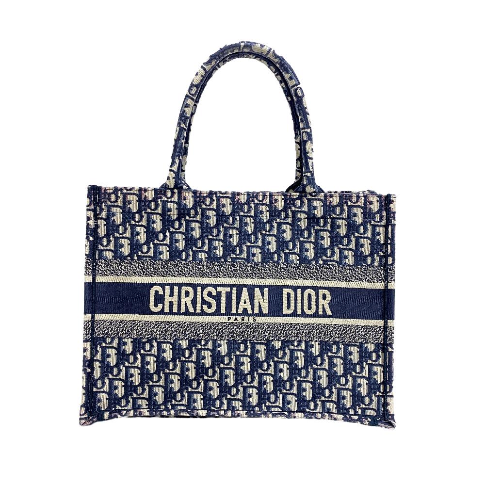 ディオール バッグ（レディース） Christian Dior/クリスチャンディオール ブックトート スモール トートバッグ ネイビー レディース