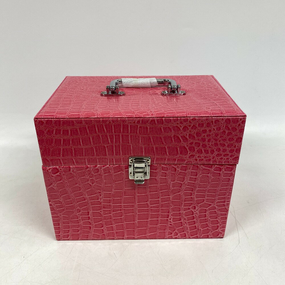 アンファンス EF-SR20PK レザー調トレイ付きコスメボックス ピンク