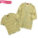 ＼3/4 19:59迄★20％OFFクーポン対象／【中古】[美品] ミッソーニ/MISSONI アンサンブル トップス ツインニット レディース 春夏秋 長袖Vネックカーディガン×半袖ニット 黄色 黄緑 他 42 L ミッソーニ アンサンブル★61BE49