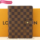 【中古】【定価8.6万】ルイヴィトン/LOUIS VUITTON ダミエ アジェンダMM 手帳カバー 文房具ブランド R20240 RA5118 6穴式 カードポケッ..