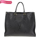 ＼5/7 23:59迄★店内全品20％OFF★期間限定セール／【中古】[定価49万] ルイヴィトン/LOUIS VUITTON モノグラムアンプラント オンザゴーGM トートバッグ 鞄 M44925 DU2260 レディース ノワール ルイ・ヴィトン ビトン ルイビトン ヴィトンバッグ バッグ★04DA02