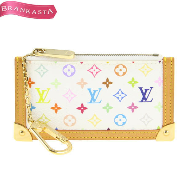 ＼24h限★5/20 23:59迄★10％OFFクーポン対象★期間限定／【中古】ルイヴィトン/LOUIS VUITTON モノグラムマルチカラー ポシェット クレ コインケース 財布 小銭入れ M92655 CA0055 レディース キーケース ブロン ルイヴィトン コインケース 財布★62BB06