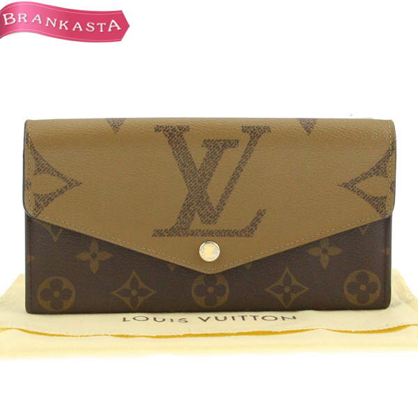 ＼5/19 23:59迄★10％OFFクーポン対象★期間限定セール／【中古】ルイヴィトン/LOUIS VUITTON モノグラム ジャイアント リバース ポルトフォイユ サラ 二つ折り長財布 ブランド M80726 レディース ルイ・ヴィトン ビトン ヴィトン財布 ビトン長財布★04BA13