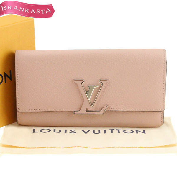 ＼5/22 23:59迄★全品20％OFFクーポン★期間限定セール／【中古】ルイヴィトン/LOUIS VUITTON ポルトフォイユ カプシーヌ 二つ折り長財布 ブランド M61250 レディース トリヨンレザー 本革 マグノリア ルイ・ヴィトン ヴィトン財布 ビトン長財布★04BA31